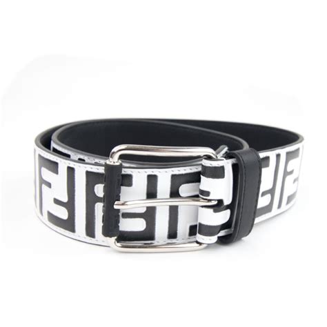 fendi belt all white|black and white fendi belt.